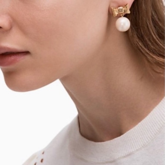 NWT ♠️ Kate Spade Pearl Drop Earrings - Picture 2 of 5